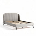 Upholstered Bed Frame with Tufted Headboard – Bedroom Use – Faux Leather Material – 190 x 150 x 30cm