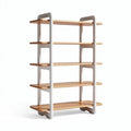 Wood and Metal Bookcase for Home or Office Use Made of Engineered Wood and Steel 80 x 30 x 120cm