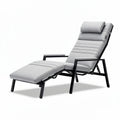 Metal Frame Adjustable Lounge Chair – Suitable for Outdoor Relaxation – Upholstered in Fabric – 180 x 70 x 100cm