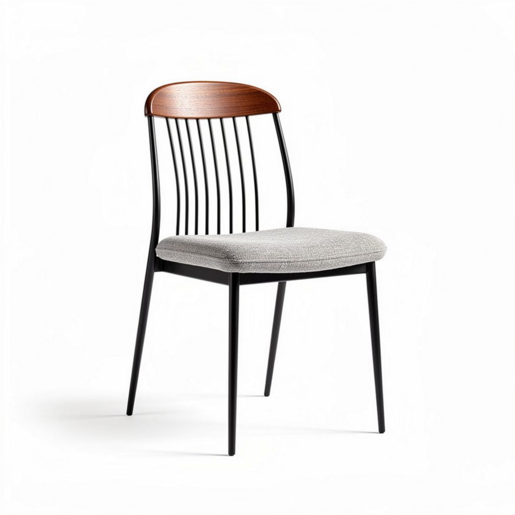 Metal Frame Dining Chair with Upholstered Seat – 45 x 45 x 85cm