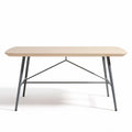 Wooden Dining Table for Home Use with Metal Legs 150 x 75 x 75cm